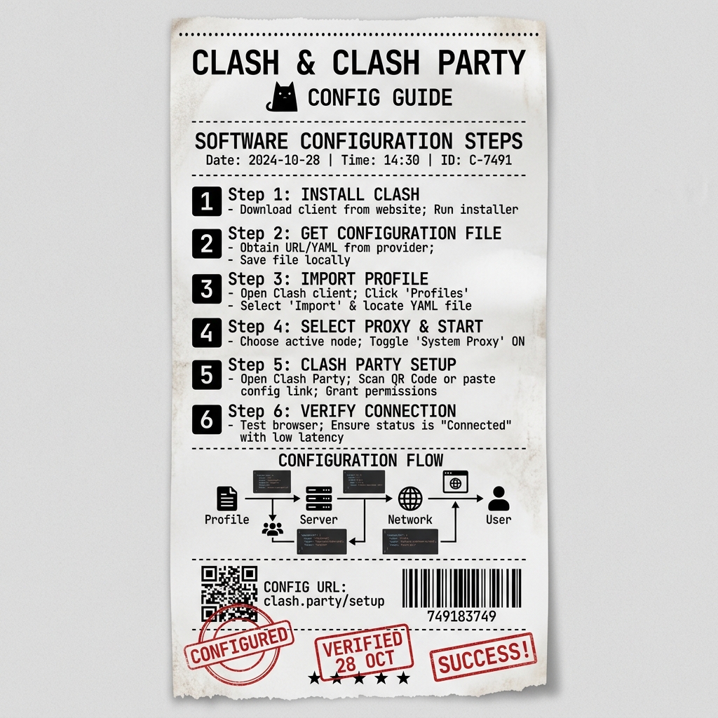 Clash与Clash Party配置步骤热敏图解
